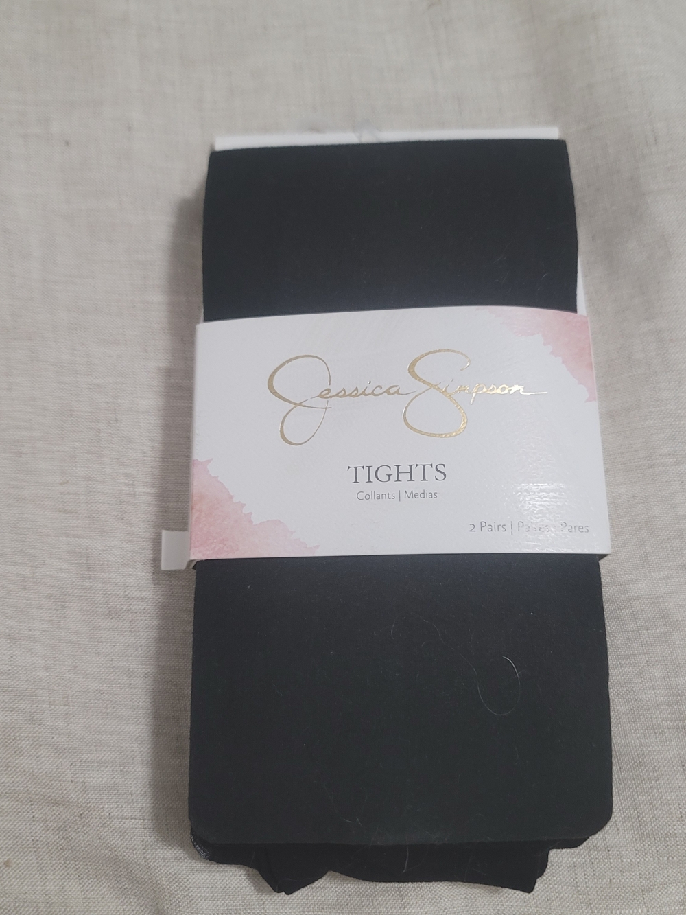 Jessica Simpson Black Opaque Tights 2-Pack New
